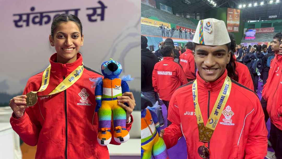 2025-02-12 11:04:00  Arna Patil and Naman Mahavar Win Gold in Gymnastics at the 38th National Games 2025